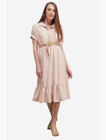 Vestido con cinturón bdart
