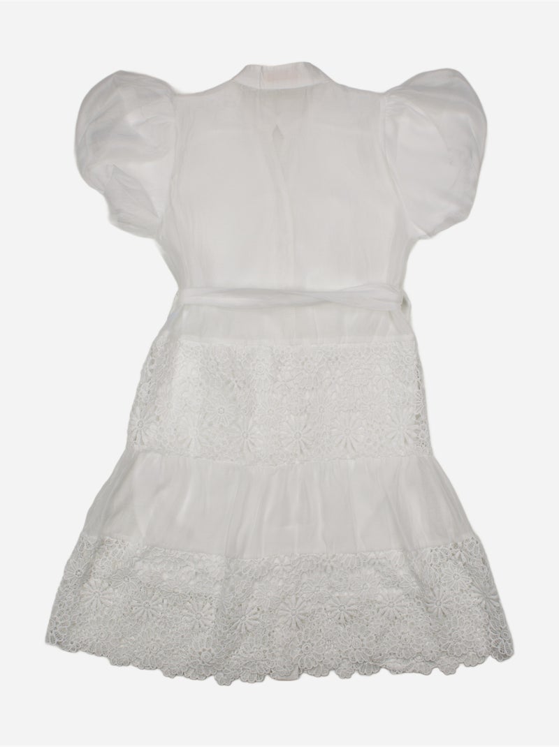 Vestido con cuello de camisa - Kids Star Blanco - Kiabi
