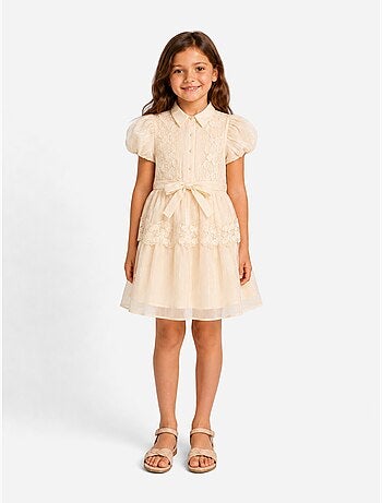 Vestido con cuello de camisa - Kids Star