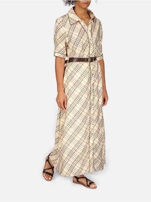 Vestido con cuello de camisa - Kiabi