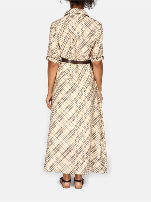 Vestido con cuello de camisa - Kiabi