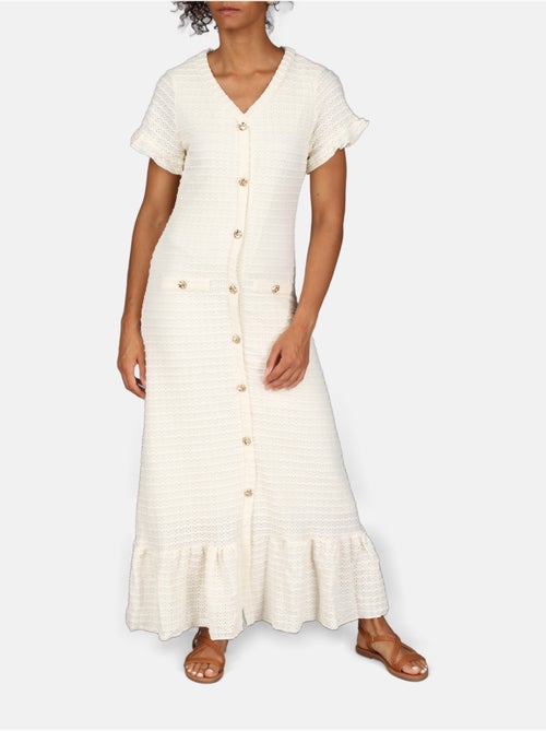 Vestido con cuello en v - Kiabi