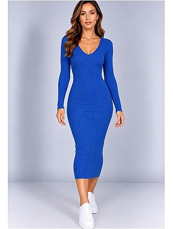 Vestido con cuello en v kebello