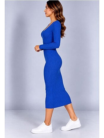 Vestido con cuello en v kebello