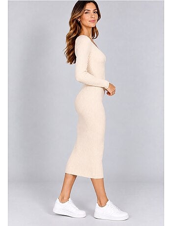 Vestido con cuello en v kebello