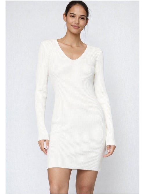 Vestido con cuello en v kebello - Kiabi