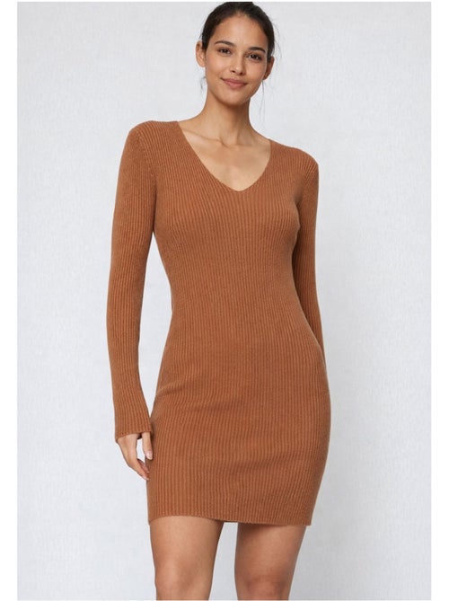 Vestido con cuello en v kebello - Kiabi