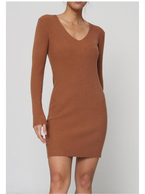 Vestido con cuello en v kebello - Kiabi