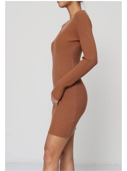 Vestido con cuello en v kebello - Kiabi