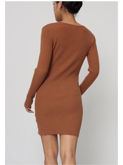 Vestido con cuello en v kebello - Kiabi