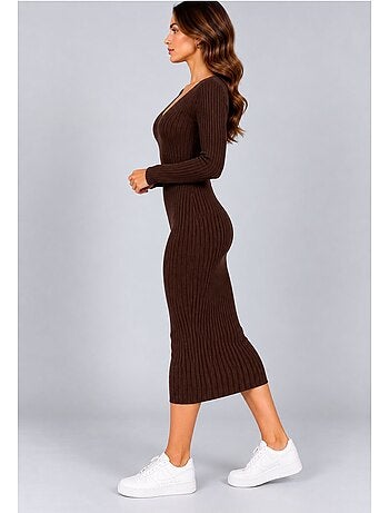 Vestido con cuello en v kebello