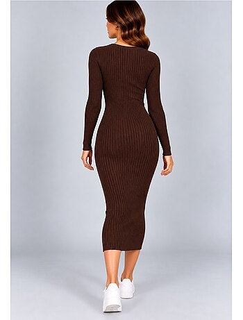 Vestido con cuello en v kebello