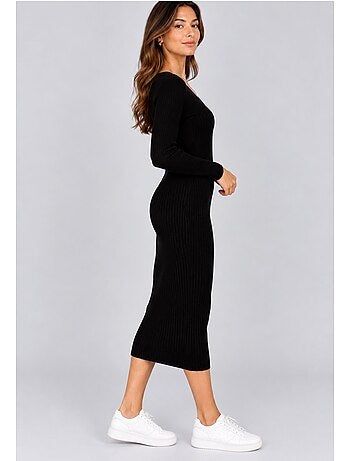 Vestido con cuello en v kebello