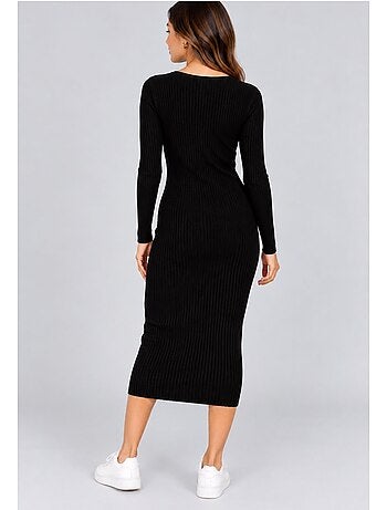 Vestido con cuello en v kebello