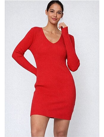 Vestido con cuello en v kebello