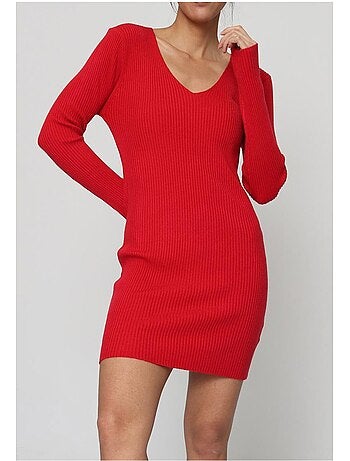 Vestido con cuello en v kebello