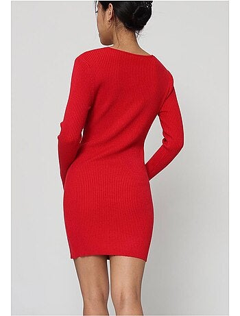 Vestido con cuello en v kebello
