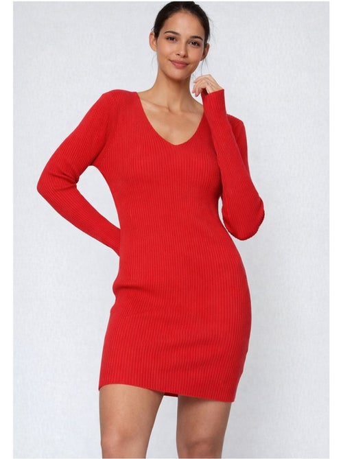 Vestido con cuello en v kebello - Kiabi