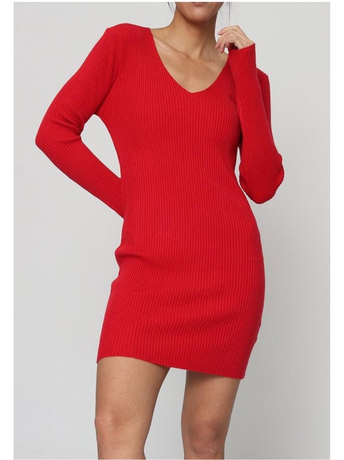 Vestido con cuello en v kebello - Kiabi