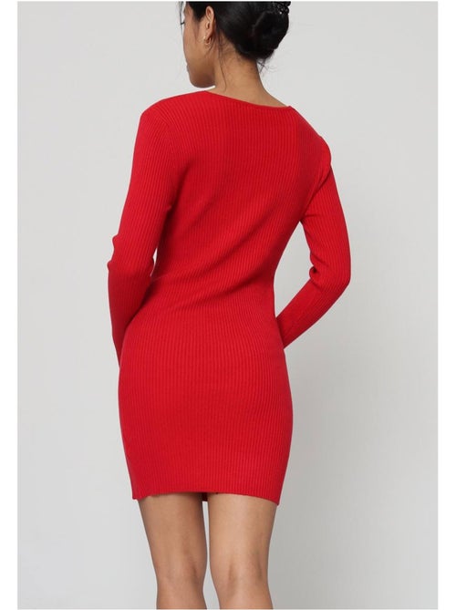 Vestido con cuello en v kebello - Kiabi