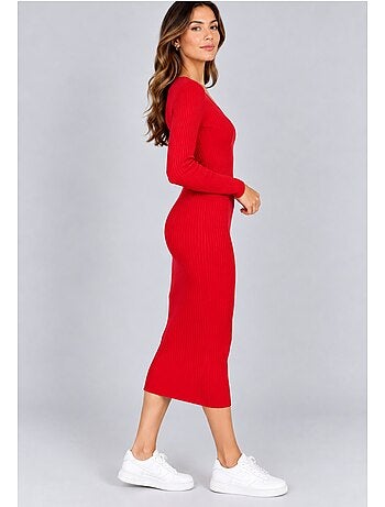 Vestido con cuello en v kebello