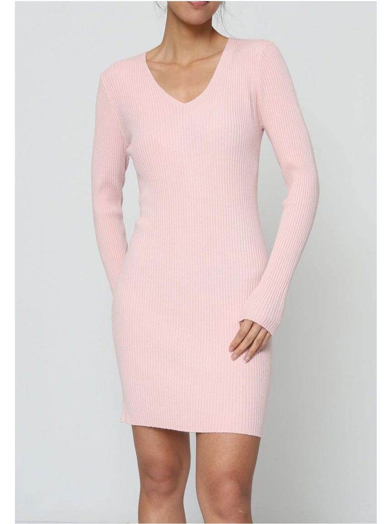 Vestido con cuello en v kebello Rosa - Kiabi