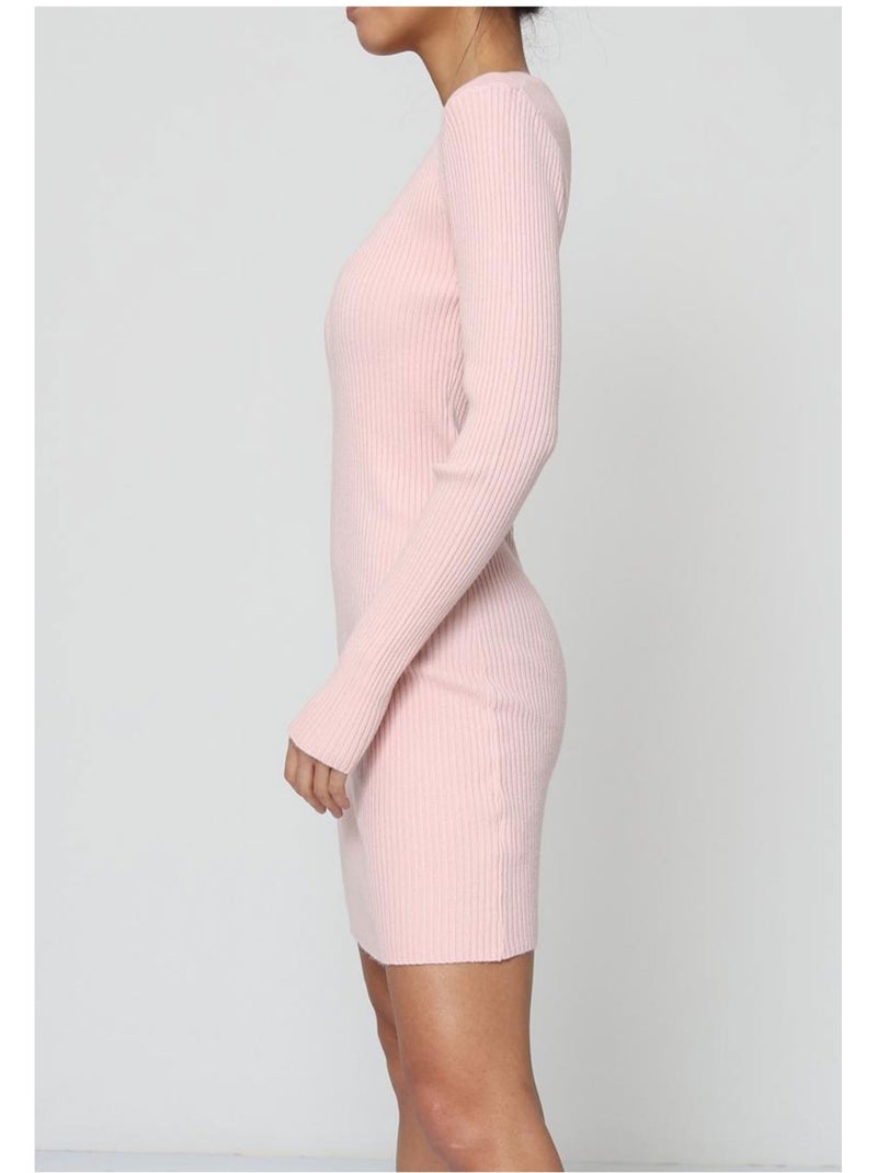Vestido con cuello en v kebello Rosa - Kiabi