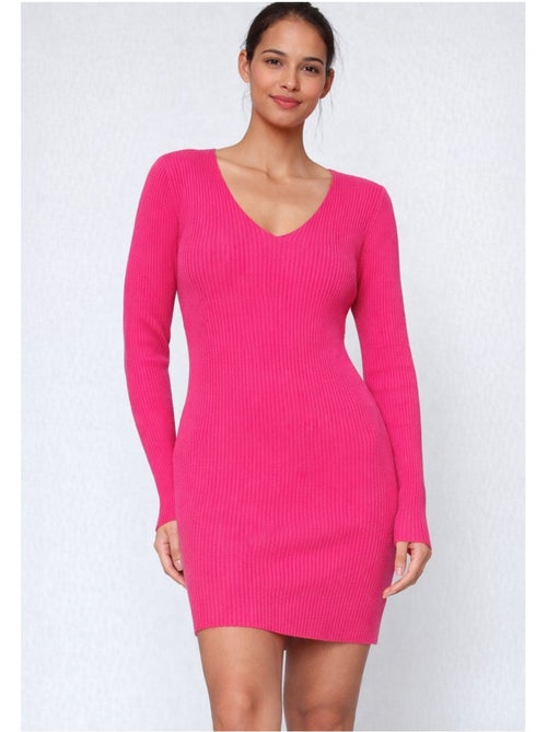 Vestido con cuello en v kebello - Kiabi