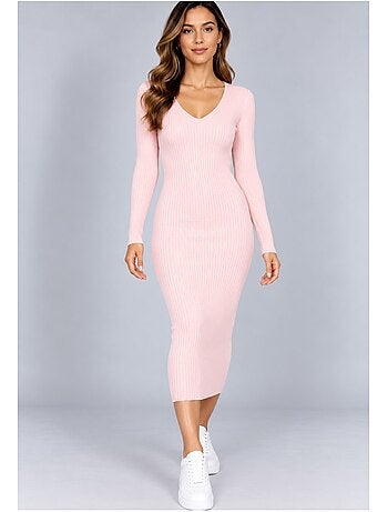 Vestido con cuello en v kebello