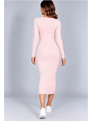 Vestido con cuello en v kebello