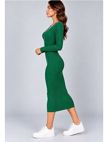 Vestido con cuello en v kebello