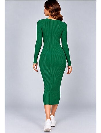 Vestido con cuello en v kebello