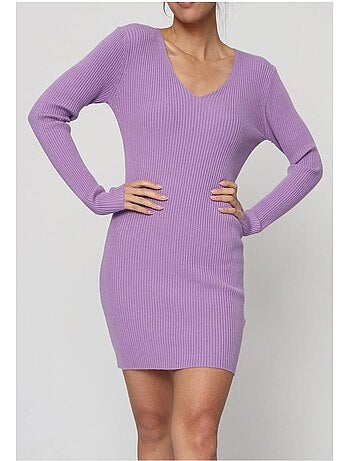 Vestido con cuello en V Kebello