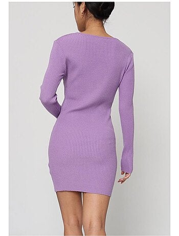 Vestido con cuello en V Kebello