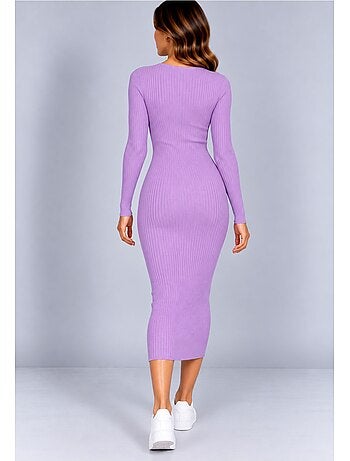 Vestido con cuello en v kebello
