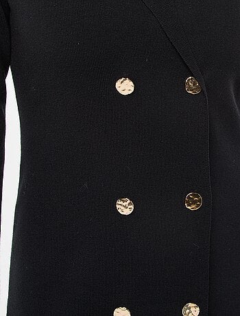 Vestido con doble botonadura liso