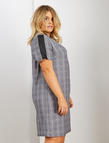 Vestido con escote de material sintético - Kiabi