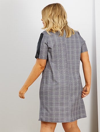 Vestido con escote de material sintético - Kiabi