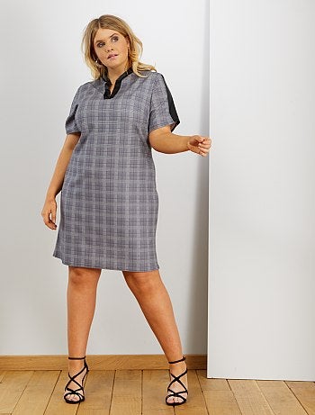 Vestido con escote de material sintético - Kiabi