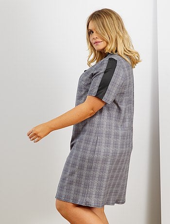 Vestido con escote de material sintético - Kiabi