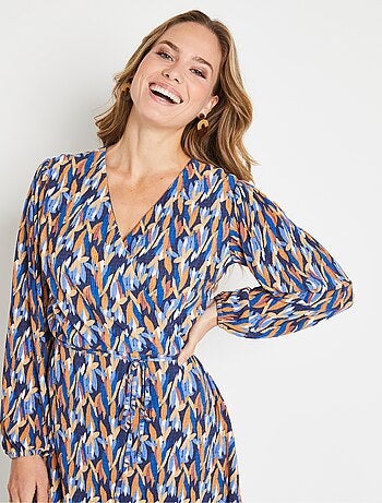 Vestido con estampado de follaje - Afibel