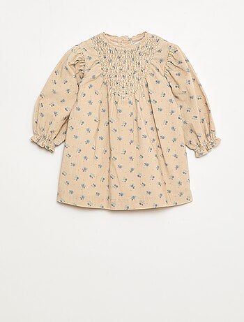 Vestido con estampado de terciopelo