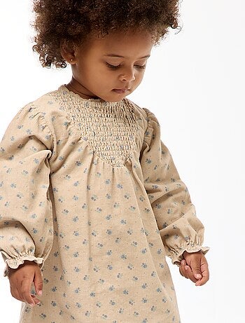 Vestido con estampado de terciopelo
