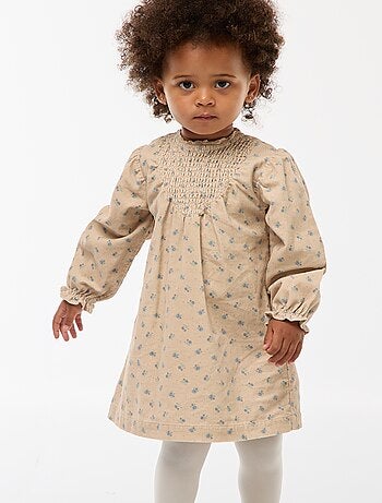 Vestido con estampado de terciopelo