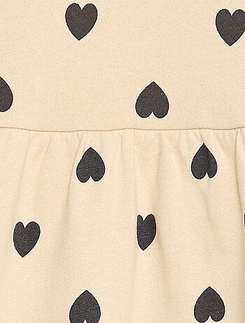 Vestido con estampado en felpa sin forro