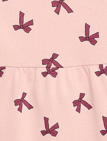 Vestido con estampado en felpa sin forro