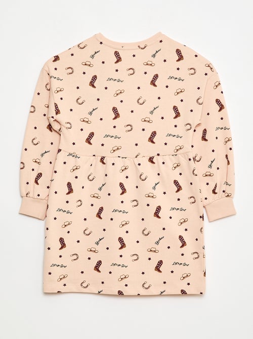 Vestido con estampado en felpa sin forro - Kiabi