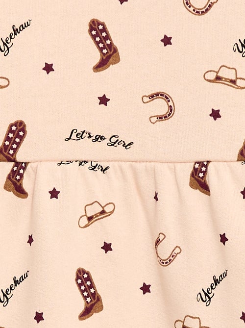 Vestido con estampado en felpa sin forro - Kiabi