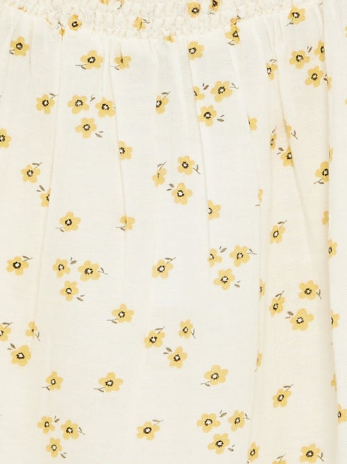 Vestido con estampado integral y tirantes finos - Kiabi