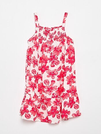 Vestido con estampado integral y tirantes finos